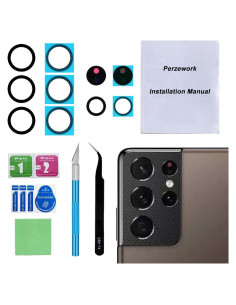 Juego de Reemplazo Lente de Cámara Samsung Galaxy S21 Ultra