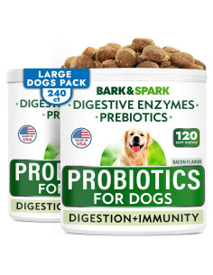 Probioticos para Perros Bark&Spark 240Ct Tocino Salud Digestiva