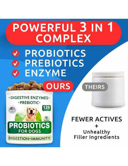 Probioticos para Perros Bark&Spark 240Ct Tocino Salud Digestiva