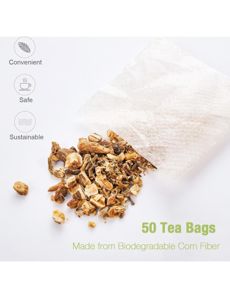 50 Bolsas de Té de Raíz de Diente de León VitalForest 100% Natural