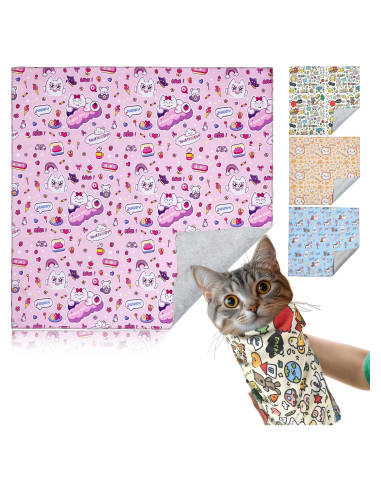 Envoltura Calmante para Gatos Foiesfiuh 70x70 cm Rosa