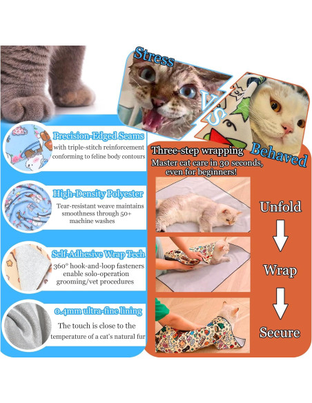 Envoltura Calmante para Gatos Foiesfiuh 70x70 cm Rosa