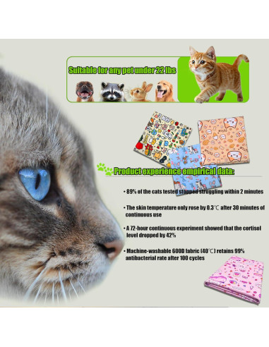 Envoltura Calmante para Gatos Foiesfiuh 70x70 cm Rosa