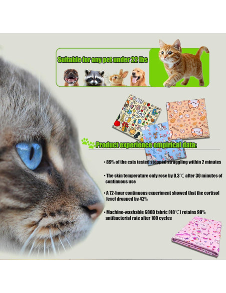 Envoltura Calmante para Gatos Foiesfiuh 70x70 cm Rosa