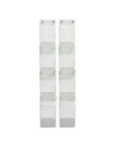 Soporte de Pared para Folletos Displays2go 8 Bolsillos Acrílico