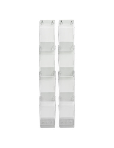 Soporte de Pared para Folletos Displays2go 8 Bolsillos Acrílico