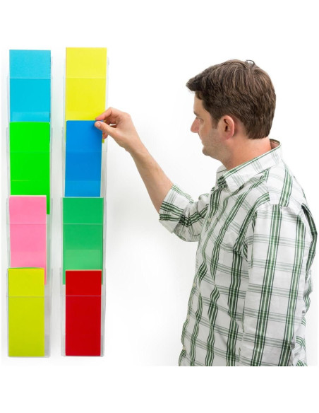 Soporte de Pared para Folletos Displays2go 8 Bolsillos Acrílico