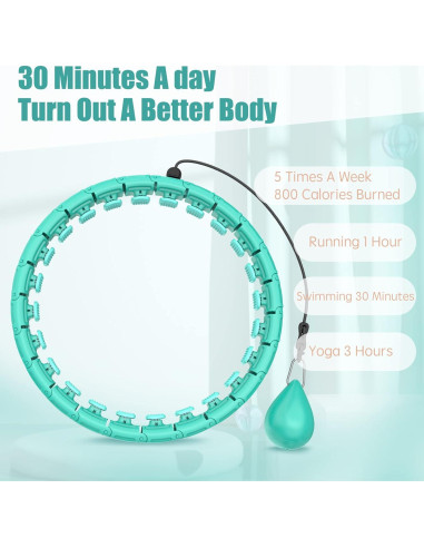 Aro de Ejercicio con Peso OurStarry 34 Nudos Verde Menta