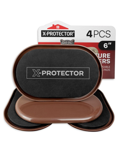 Deslizadores de Muebles X-Protector 4 PCS 15.24x8.89 cm Alfombra