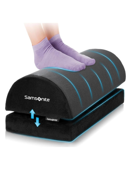 Descanso de pies ergonómico Samsonite, taburete ajustable de espuma viscoelástica