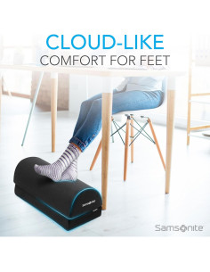 Descanso de pies ergonómico Samsonite, taburete ajustable de espuma viscoelástica 2