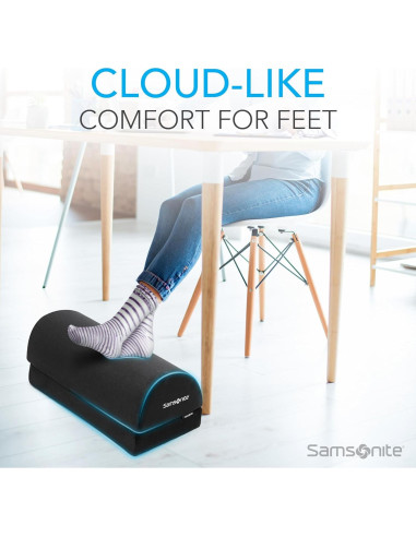 Descanso de pies ergonómico Samsonite, taburete ajustable de espuma viscoelástica
