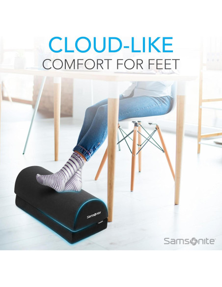 Descanso de pies ergonómico Samsonite, taburete ajustable de espuma viscoelástica