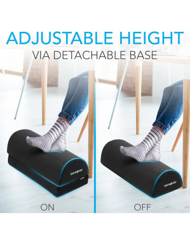 Descanso de pies ergonómico Samsonite, taburete ajustable de espuma viscoelástica