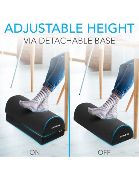 Descanso de pies ergonómico Samsonite, taburete ajustable de espuma viscoelástica