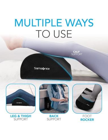 Descanso de pies ergonómico Samsonite, taburete ajustable de espuma viscoelástica
