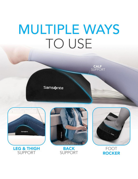 Descanso de pies ergonómico Samsonite, taburete ajustable de espuma viscoelástica