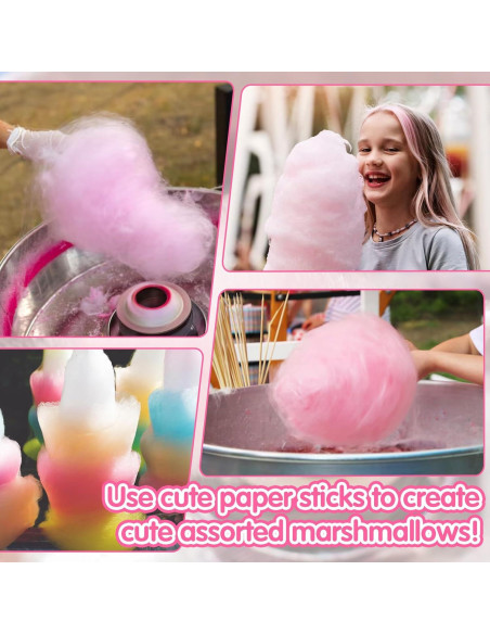 50 Conos de Algodón de Azúcar XLIUAX 35 cm Papel Apto Alimentos