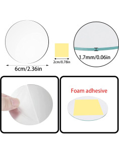 20 Espejos Redondos Autoadhesivos DARENYI 6cm para Manualidades 2