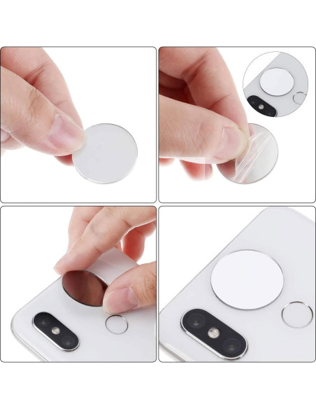 20 Espejos Redondos Autoadhesivos DARENYI 6cm para Manualidades