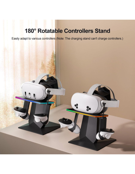 Base de Carga Rápida ODGG para Meta Quest 2/3/3S con RGB