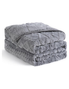 Manta con peso Topblan 6.8 kg 122x183 cm Sherpa Gris
