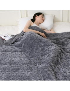 Manta con peso Topblan 6.8 kg 122x183 cm Sherpa Gris 2