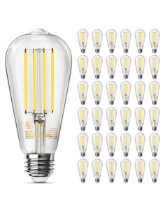 Bombillas LED Edison TJOY 36 Paquete 8W Regulables 800LM 2700K