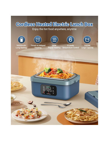 Caja de Almuerzo Eléctrica VASG 1L Inalámbrica Recargable