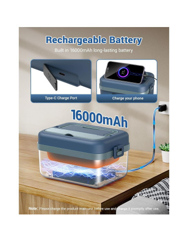 Caja de Almuerzo Eléctrica VASG 1L Inalámbrica Recargable