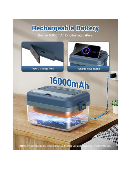 Caja de Almuerzo Eléctrica VASG 1L Inalámbrica Recargable