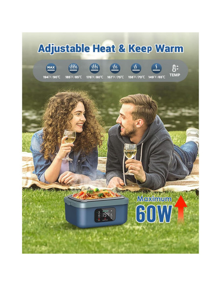 Caja de Almuerzo Eléctrica VASG 1L Inalámbrica Recargable