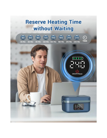 Caja de Almuerzo Eléctrica VASG 1L Inalámbrica Recargable