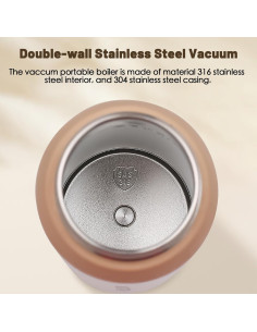 Hervidor Eléctrico Portátil AerRoll 500mL Acero Inoxidable 316 2