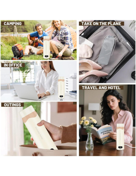 Hervidor Eléctrico Portátil AerRoll 500mL Acero Inoxidable 316