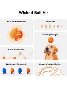 Bola Interactiva para Perros Cheerble Malvada AIR 8.13 cm 2