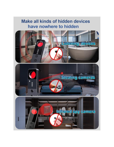 Detector de cámaras ocultas y GPS CountureMode G007 - Portátil