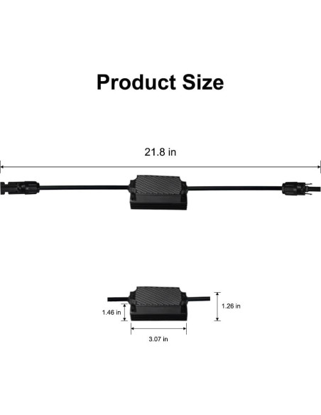 Diodo Anti-Reversa DC Solar 1600V 55A IP68 con Conector PV