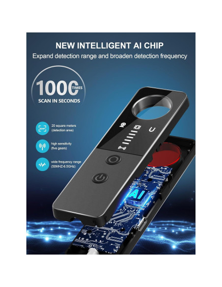 Detector de cámaras ocultas y GPS CountureMode G007 - Portátil