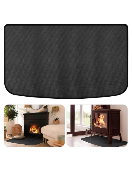 Alfombra Ignífuga Vidafelic 120x70 cm para Chimenea y BBQ