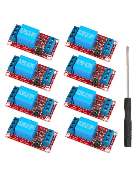 Módulo de Relé de 5V MTDELE 8 Pcs con Aislamiento Optoacoplador