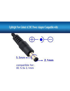 Adaptador CA a CC 9V UpBright 100-1000mA Centro Positivo 2