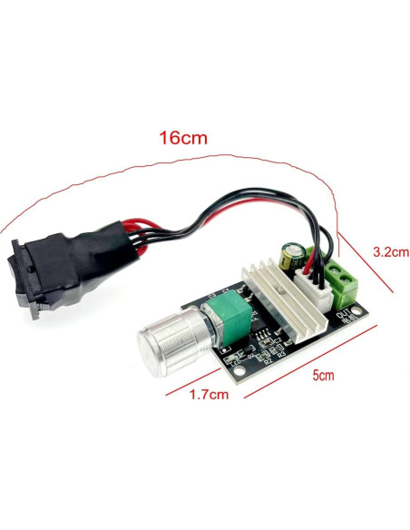Controlador de Velocidad Motor DC PWM JZK 3A 6-28V Reversible