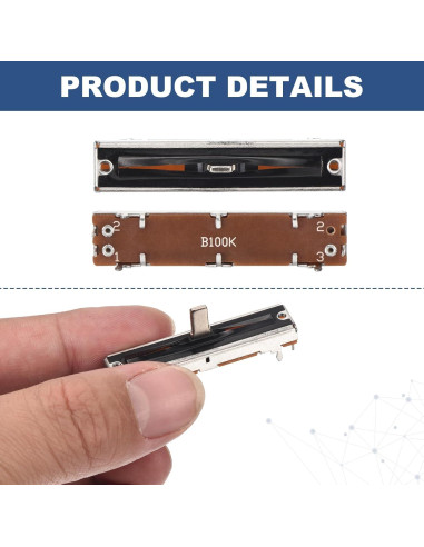 Potenciometro Lineal Deslizante 10Pcs B100K 45mm MECCANIXITY