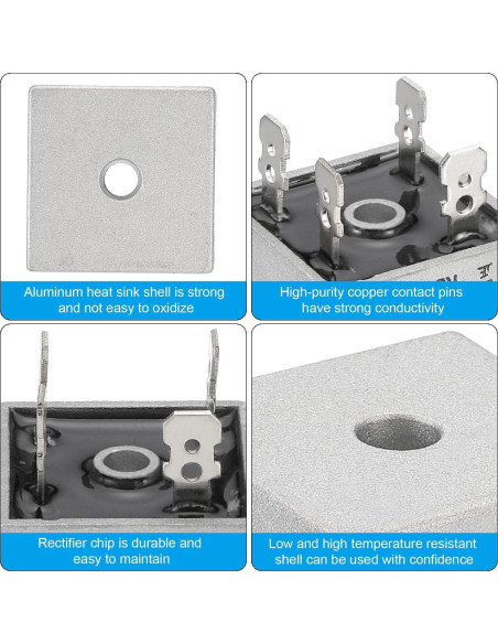 Diodo Rectificador PATIKIL KBPC20-10 20A 1000V 2 Pcs
