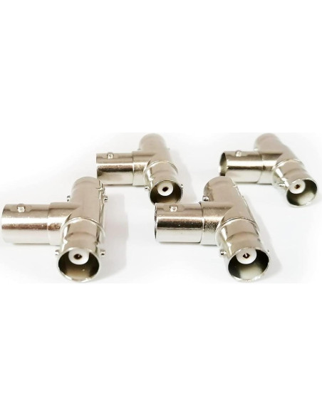 Divisor BNC en T Longleaf 4 Piezas Conector Coaxial RF