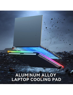 Enfriador de Laptop Gaming KYOLLY RGB 6 Ventiladores 42x28cm 2