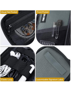 Estuche de Lápiz OneTigris QBH01-GY Gris - Organizador Escolar 2