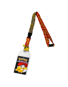 Lanyard Pokémon Pikachu Bioworld con soporte y charm PVC