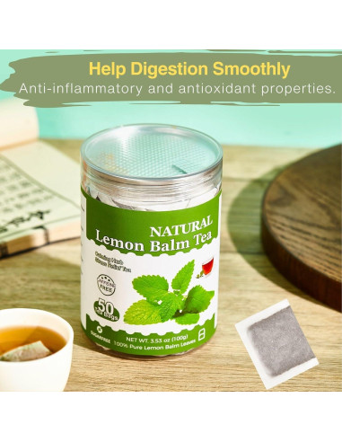 Bolsitas de Té de Melisa YUNHAHA - 50 Unidades Ecológicas